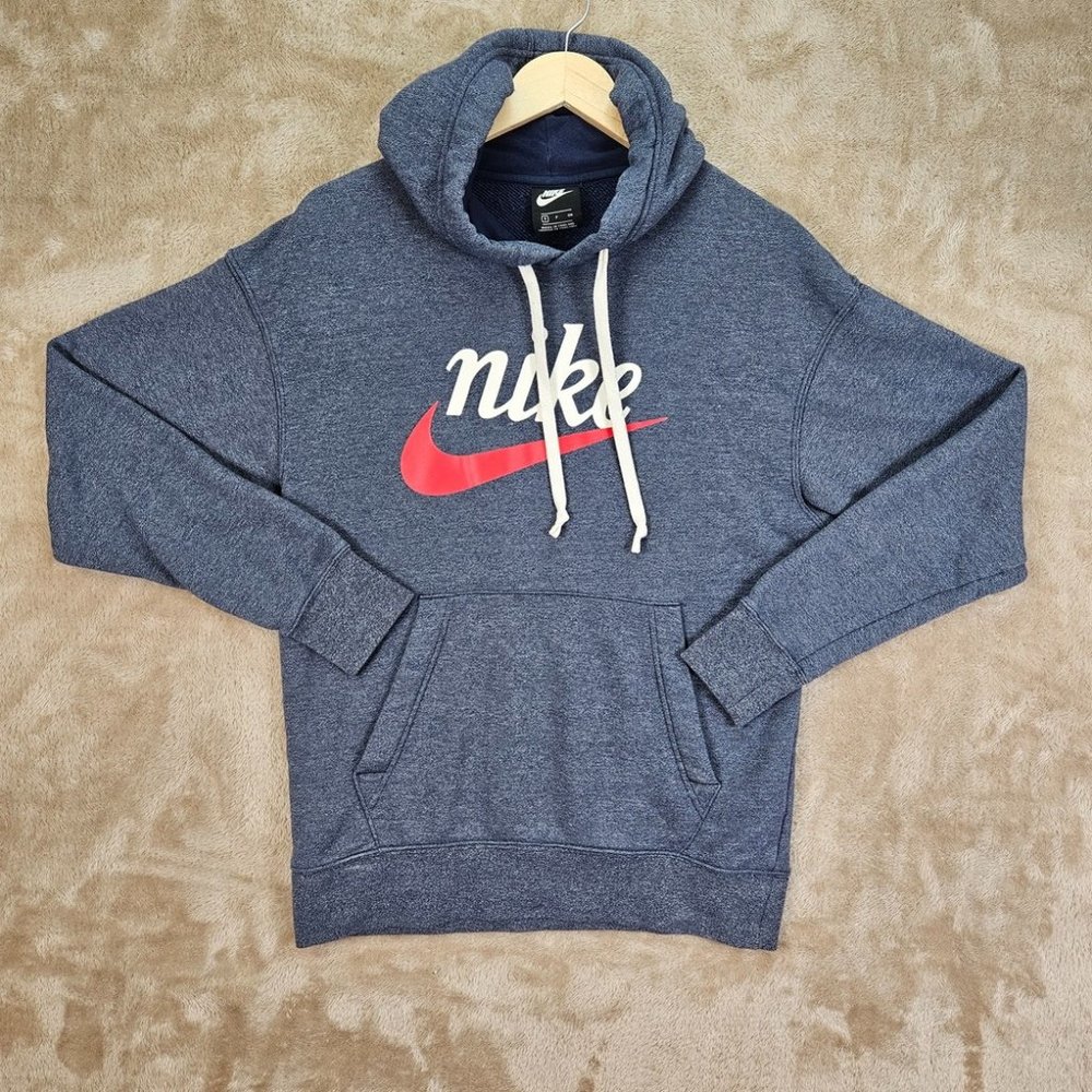 Nike Sportswear Heritage Heather Blue Hoodie Men's Size S Pullover Sweater